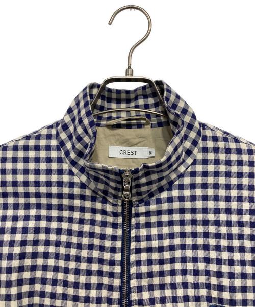 crest clothing（クレスト・クロージング）crest clothing (クレスト・クロージング) チェックブルゾン ブルー サイズ:Mの古着・服飾アイテム