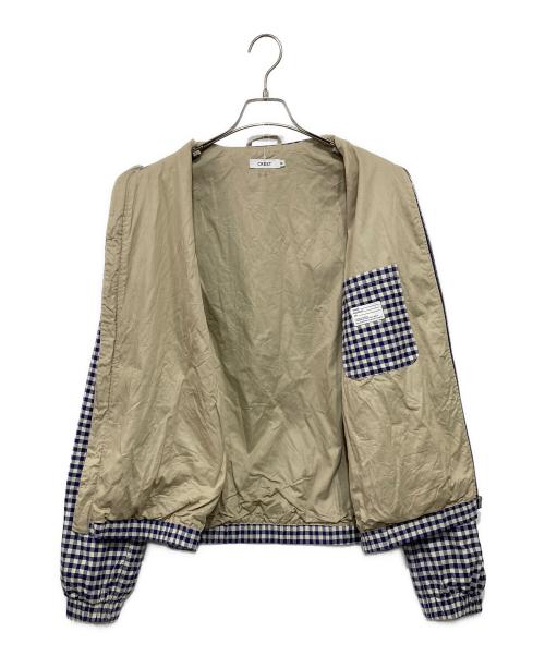 crest clothing（クレスト・クロージング）crest clothing (クレスト・クロージング) チェックブルゾン ブルー サイズ:Mの古着・服飾アイテム
