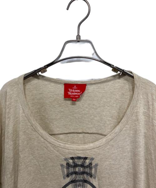 Vivienne Westwood RED LABEL（ヴィヴィアンウエストウッドレッドレーベル）Vivienne Westwood RED LABEL (ヴィヴィアンウエストウッドレッドレーベル) オーブプリントカットソー ベージュ サイズ:00の古着・服飾アイテム