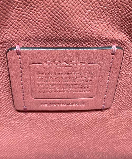 COACH（コーチ）COACH (コーチ) モリー トート バッグ 25・シグネチャー キャンバス ピンク×アイボリー サイズ:-の古着・服飾アイテム