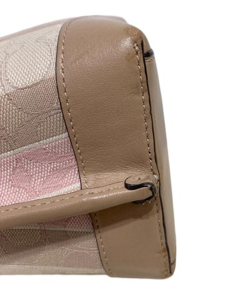 COACH（コーチ）COACH (コーチ) モリー トート バッグ 25・シグネチャー キャンバス ピンク×アイボリー サイズ:-の古着・服飾アイテム