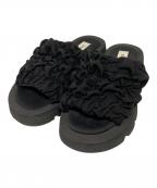 ENFOLDエンフォルド）の古着「WAVE SANDAL」｜ブラック