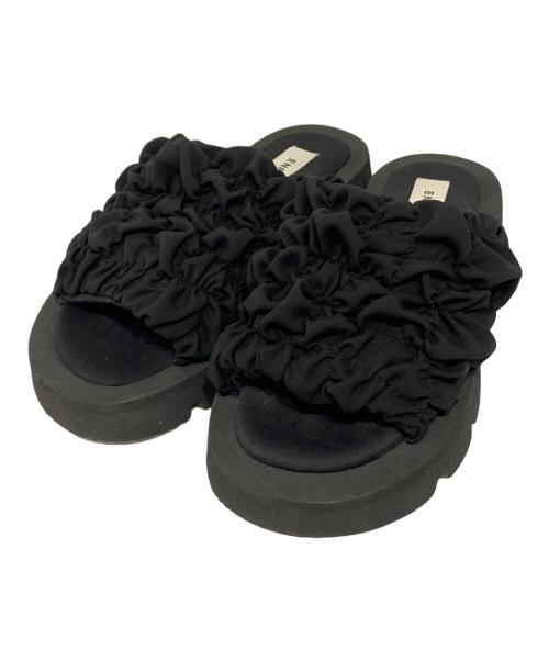 ENFOLD（エンフォルド）ENFOLD (エンフォルド) WAVE SANDAL ブラック サイズ:38の古着・服飾アイテム