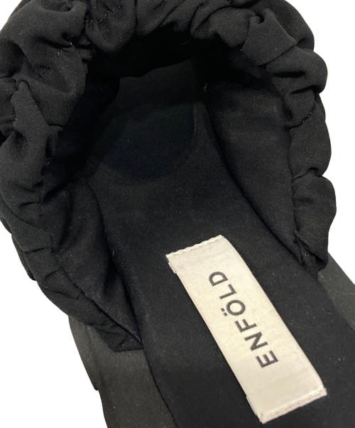 ENFOLD（エンフォルド）ENFOLD (エンフォルド) WAVE SANDAL ブラック サイズ:38の古着・服飾アイテム