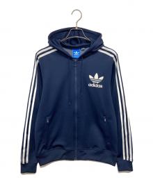 adidas（アディダス）の古着「ジップパーカー」｜ネイビー