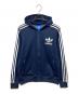 adidas（アディダス）の古着「ジップパーカー」｜ネイビー