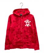 stussyステューシー）の古着「ジップパーカー」｜レッド