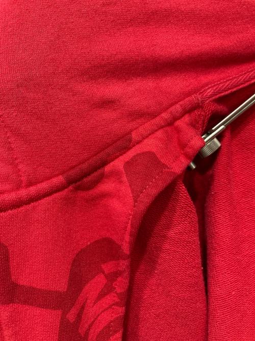 stussy（ステューシー）stussy (ステューシー) ジップパーカー レッド サイズ:Mの古着・服飾アイテム