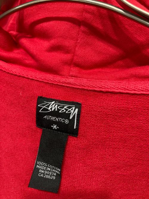stussy（ステューシー）stussy (ステューシー) ジップパーカー レッド サイズ:Mの古着・服飾アイテム