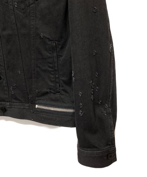 GIVENCHY（ジバンシィ）GIVENCHY (ジバンシィ) デストロイ加工デニムジャケット ブラック サイズ:Ｍの古着・服飾アイテム