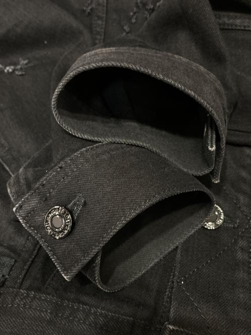 GIVENCHY（ジバンシィ）GIVENCHY (ジバンシィ) デストロイ加工デニムジャケット ブラック サイズ:Ｍの古着・服飾アイテム