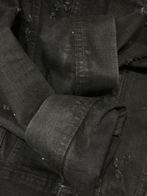 GIVENCHY（ジバンシィ）GIVENCHY (ジバンシィ) デストロイ加工デニムジャケット ブラック サイズ:Ｍの古着・服飾アイテム