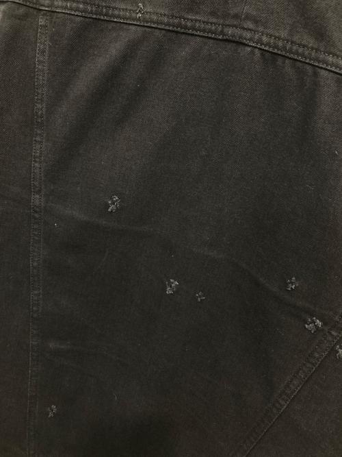 GIVENCHY（ジバンシィ）GIVENCHY (ジバンシィ) デストロイ加工デニムジャケット ブラック サイズ:Ｍの古着・服飾アイテム