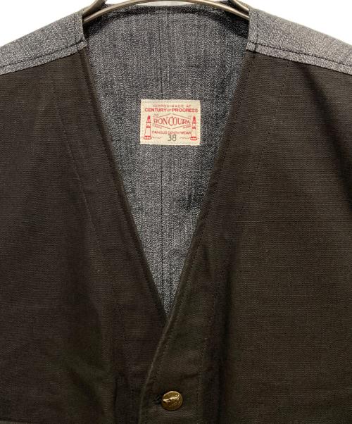 BONCOURA（ボンクラ）BONCOURA (ボンクラ) STRAY SHEEP (ストレイシープ) 別注 ODD VEST グレー×ブラック サイズ:38の古着・服飾アイテム