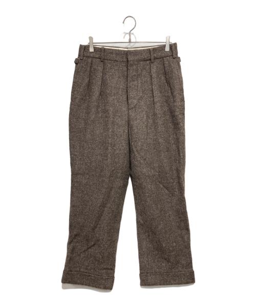 A.PRESSE（アプレッセ）A.PRESSE (アプレッセ) ウールタックパンツ ブラウン サイズ:2の古着・服飾アイテム
