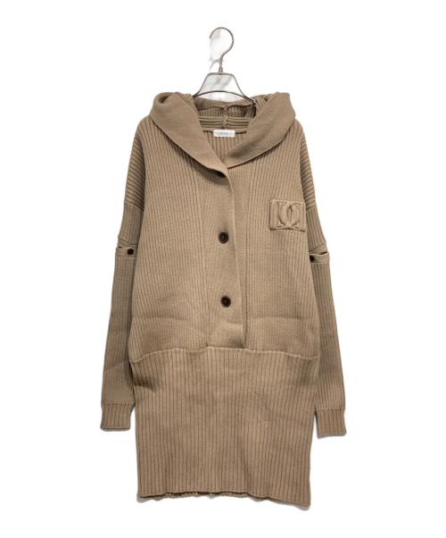 darich（ダーリッチ）Darich (ダーリッチ) ローウエストデザインニットワンピース ブラウン サイズ:Freeの古着・服飾アイテム