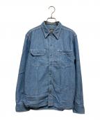 MOMOTARO JEANS桃太郎ジーンズ）の古着「ワークシャツ」｜ブルー