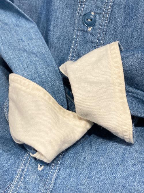 MOMOTARO JEANS（桃太郎ジーンズ）MOMOTARO JEANS (桃太郎ジーンズ) ワークシャツ ブルー サイズ:38の古着・服飾アイテム