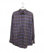 Patagoniaパタゴニア）の古着「ヴィンテージチェックシャツ」｜ネイビー×オレンジ