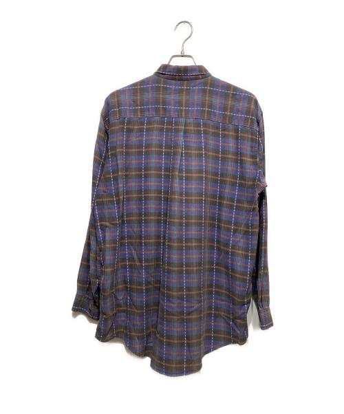 Patagonia（パタゴニア）Patagonia (パタゴニア) ヴィンテージチェックシャツ ネイビー×オレンジ サイズ:Lの古着・服飾アイテム