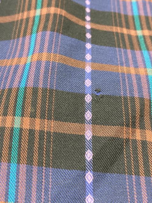 Patagonia（パタゴニア）Patagonia (パタゴニア) ヴィンテージチェックシャツ ネイビー×オレンジ サイズ:Lの古着・服飾アイテム