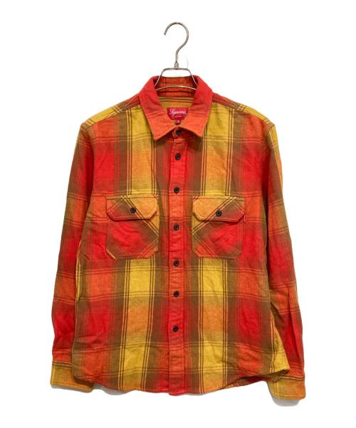 SUPREME（シュプリーム）Supreme (シュプリーム) Heavyweight Flannel Shirt オレンジ サイズ:Sの古着・服飾アイテム
