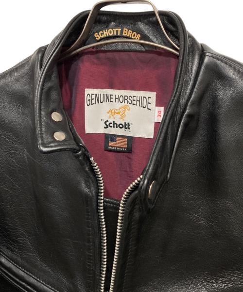 Schott（ショット）Schott (ショット) 641XXH HORSE LEATHER ブラック サイズ:34の古着・服飾アイテム