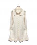 HER LIP TOハーリップトゥ）の古着「Clara Cable Knit Dress」｜ベージュ