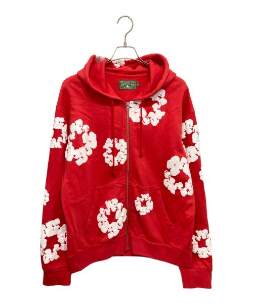 Denim Tears（デニムティアーズ）Denim Tears (デニムティアーズ) Wreath Zip Hoodie レッド サイズ:Mの古着・服飾アイテム