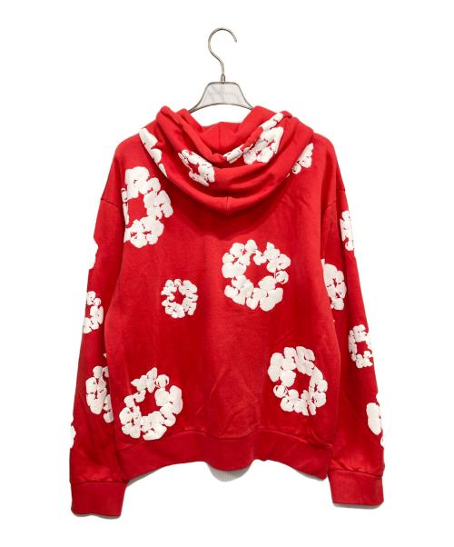 Denim Tears（デニムティアーズ）Denim Tears (デニムティアーズ) Wreath Zip Hoodie レッド サイズ:Mの古着・服飾アイテム