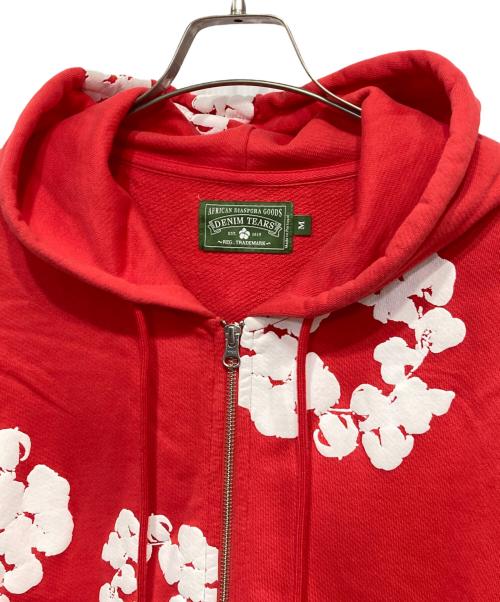 Denim Tears（デニムティアーズ）Denim Tears (デニムティアーズ) Wreath Zip Hoodie レッド サイズ:Mの古着・服飾アイテム