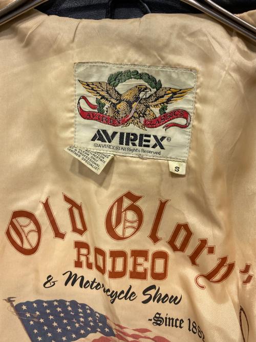 AVIREX（アヴィレックス）AVIREX (アヴィレックス) ダブルレザージャケット ブラック サイズ:Sの古着・服飾アイテム