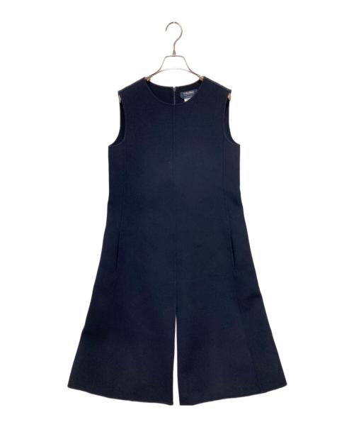 'S Max Mara（エスマックスマーラ）'S Max Mara (エスマックスマーラ) クチートアマーノノースリーブワンピース ネイビー サイズ:42の古着・服飾アイテム