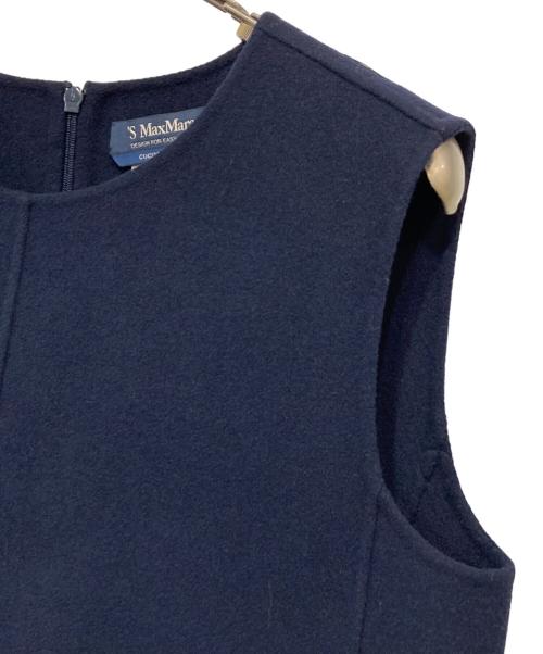 'S Max Mara（エスマックスマーラ）'S Max Mara (エスマックスマーラ) クチートアマーノノースリーブワンピース ネイビー サイズ:42の古着・服飾アイテム