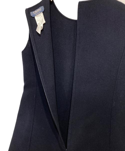 'S Max Mara（エスマックスマーラ）'S Max Mara (エスマックスマーラ) クチートアマーノノースリーブワンピース ネイビー サイズ:42の古着・服飾アイテム