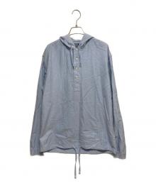 POLO RALPH LAUREN（ポロ・ラルフローレン）の古着「Oxford Hooded Popover Shirt」｜ブルー