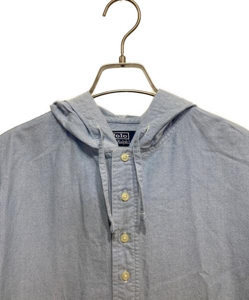 POLO RALPH LAUREN（ポロ・ラルフローレン）POLO RALPH LAUREN (ポロ・ラルフローレン) Oxford Hooded Popover Shirt ブルー サイズ:Sの古着・服飾アイテム