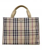 BURBERRY LONDONバーバリーロンドン）の古着「ノバチェックキャンバストートバッグ」｜ベージュ