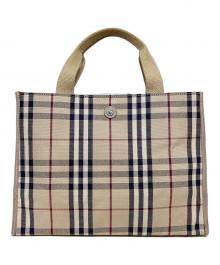 BURBERRY LONDON（バーバリーロンドン）の古着「ノバチェックキャンバストートバッグ」｜ベージュ