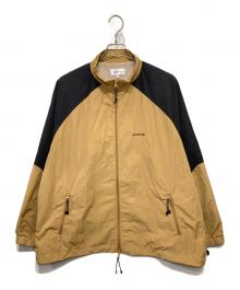 ALOUND（アラウンド）の古着「WIDE NYLON TRACK JACKET」｜ベージュ×ブラック