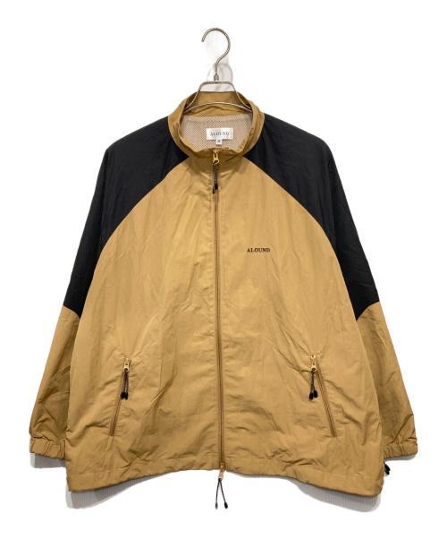 ALOUND（アラウンド）ALOUND (アラウンド) WIDE NYLON TRACK JACKET ベージュ×ブラック サイズ:Mの古着・服飾アイテム
