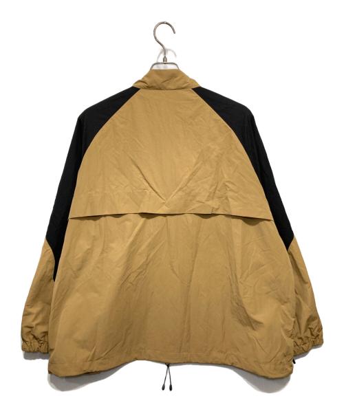 ALOUND（アラウンド）ALOUND (アラウンド) WIDE NYLON TRACK JACKET ベージュ×ブラック サイズ:Mの古着・服飾アイテム