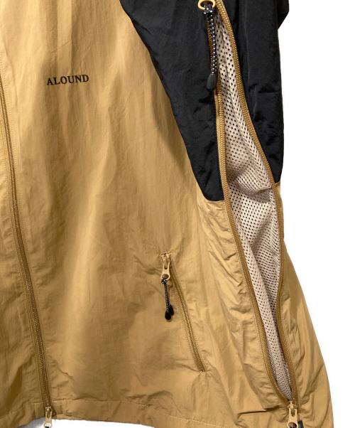 ALOUND（アラウンド）ALOUND (アラウンド) WIDE NYLON TRACK JACKET ベージュ×ブラック サイズ:Mの古着・服飾アイテム