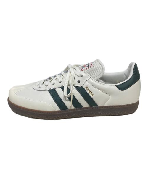 adidas（アディダス）adidas (アディダス) A BATHING APE (アベイシングエイプ) ローカットスニーカー ホワイト×グリーン サイズ:27.5の古着・服飾アイテム