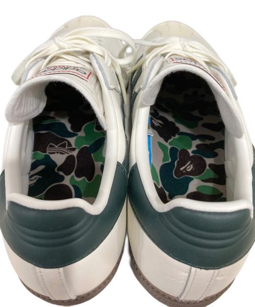 adidas（アディダス）adidas (アディダス) A BATHING APE (アベイシングエイプ) ローカットスニーカー ホワイト×グリーン サイズ:27.5の古着・服飾アイテム