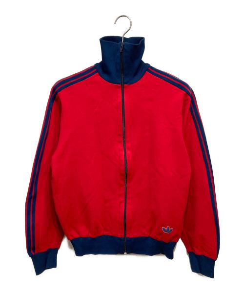 adidas（アディダス）adidas (アディダス) トラックジャケット レッド×ネイビー サイズ:4の古着・服飾アイテム