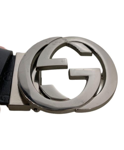 GUCCI（グッチ）GUCCI (グッチ) インターロッキングGバックルレザーベルト ブラック サイズ:-の古着・服飾アイテム