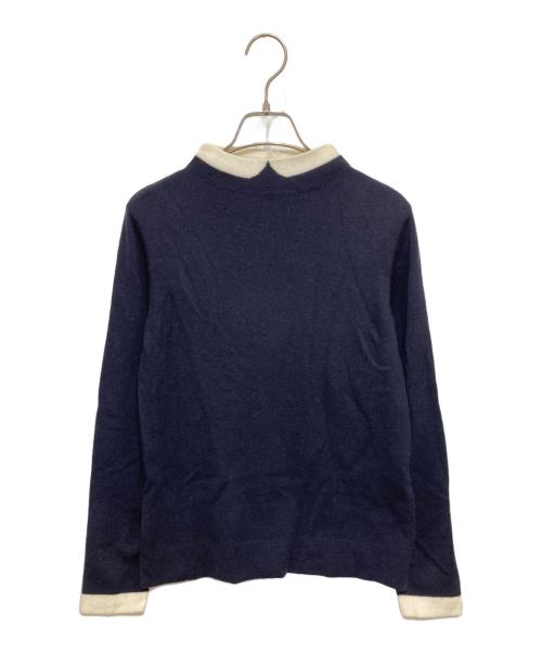 MACKINTOSH PHILOSOPHY（マッキントッシュ フィロソフィー）MACKINTOSH PHILOSOPHY (マッキントッシュ フィロソフィー) クレリックカラーニット ネイビー サイズ:38の古着・服飾アイテム