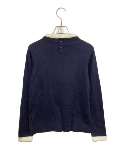 MACKINTOSH PHILOSOPHY（マッキントッシュ フィロソフィー）MACKINTOSH PHILOSOPHY (マッキントッシュ フィロソフィー) クレリックカラーニット ネイビー サイズ:38の古着・服飾アイテム