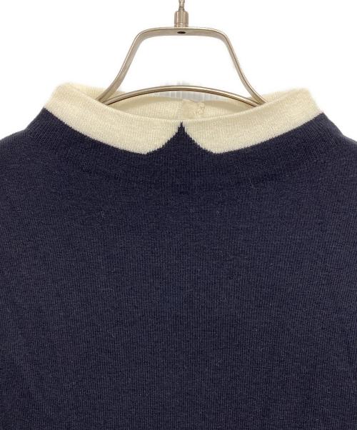 MACKINTOSH PHILOSOPHY（マッキントッシュ フィロソフィー）MACKINTOSH PHILOSOPHY (マッキントッシュ フィロソフィー) クレリックカラーニット ネイビー サイズ:38の古着・服飾アイテム